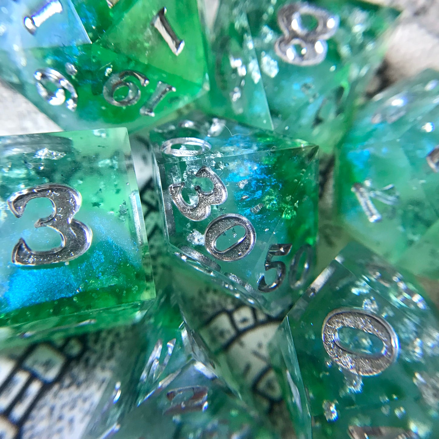 Coralia – 7-piece Polyhedral Dice Set
