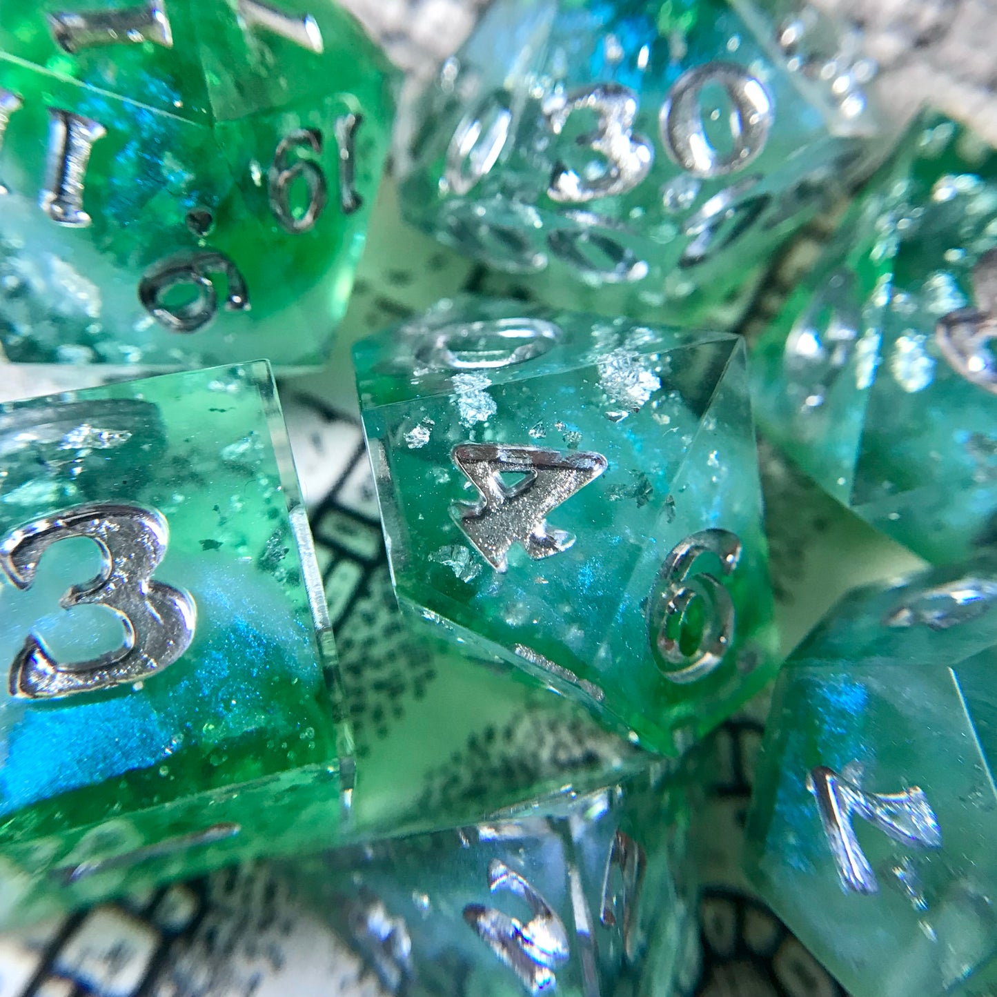Coralia – 7-piece Polyhedral Dice Set