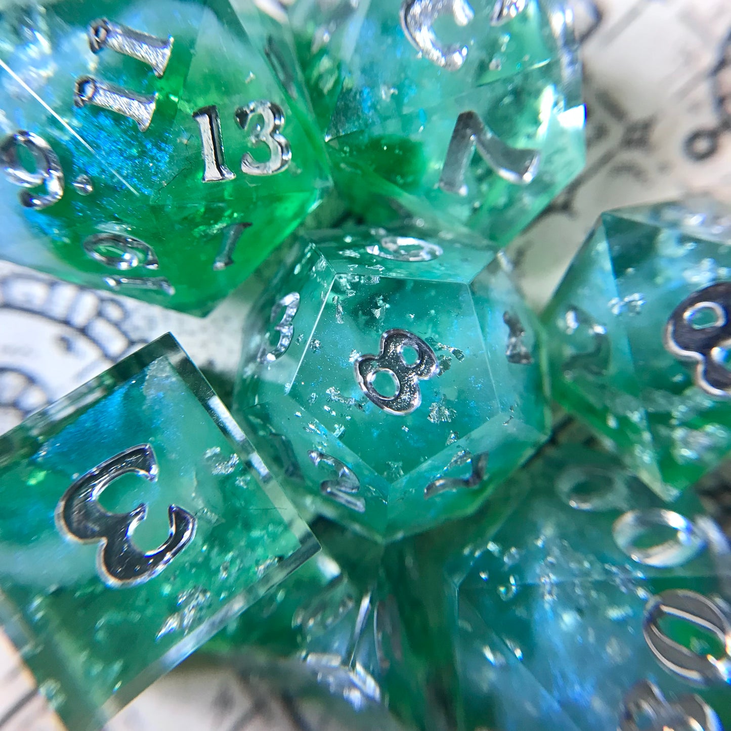 Coralia – 7-piece Polyhedral Dice Set