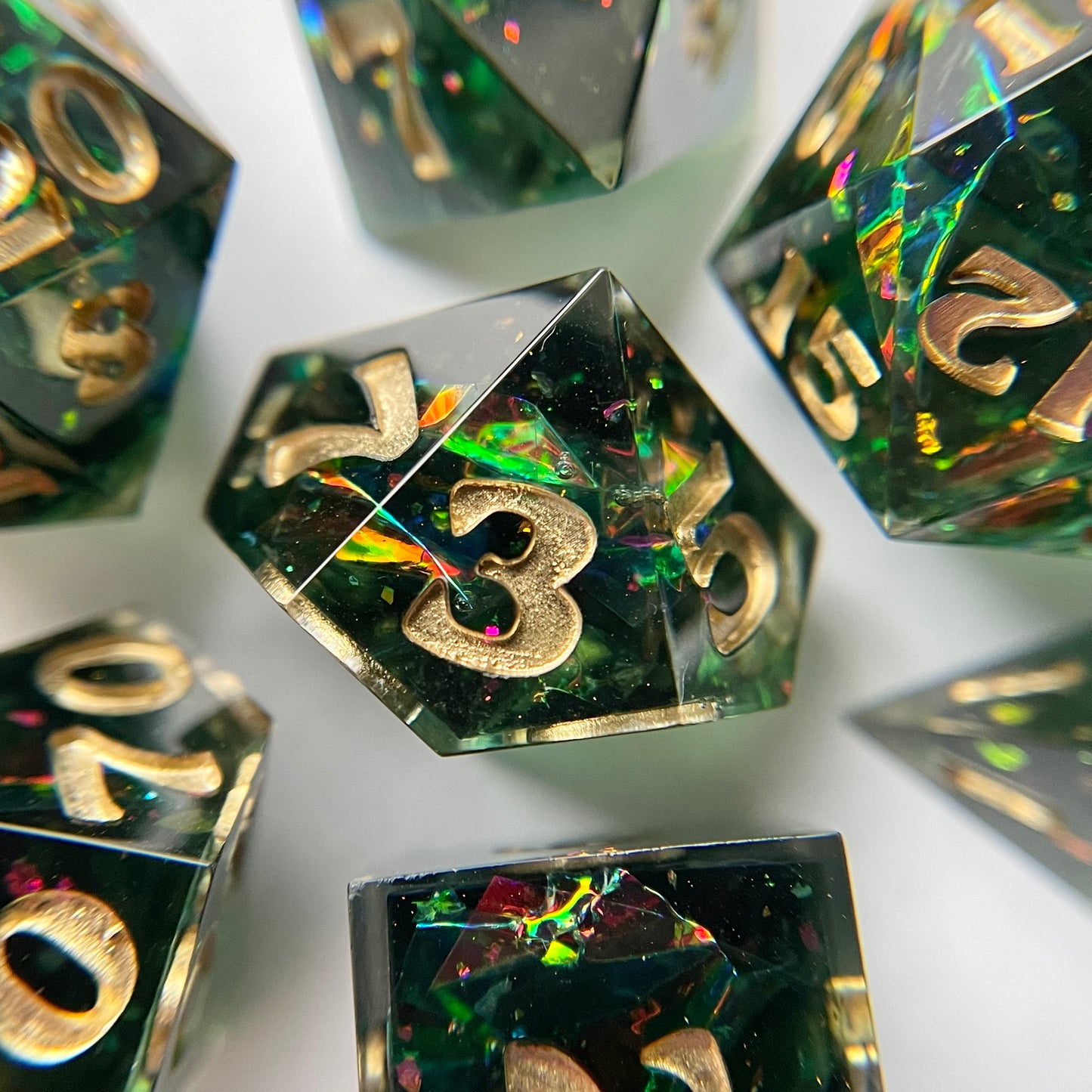 Mossgrove – 7-piece Polyhedral Dice Set