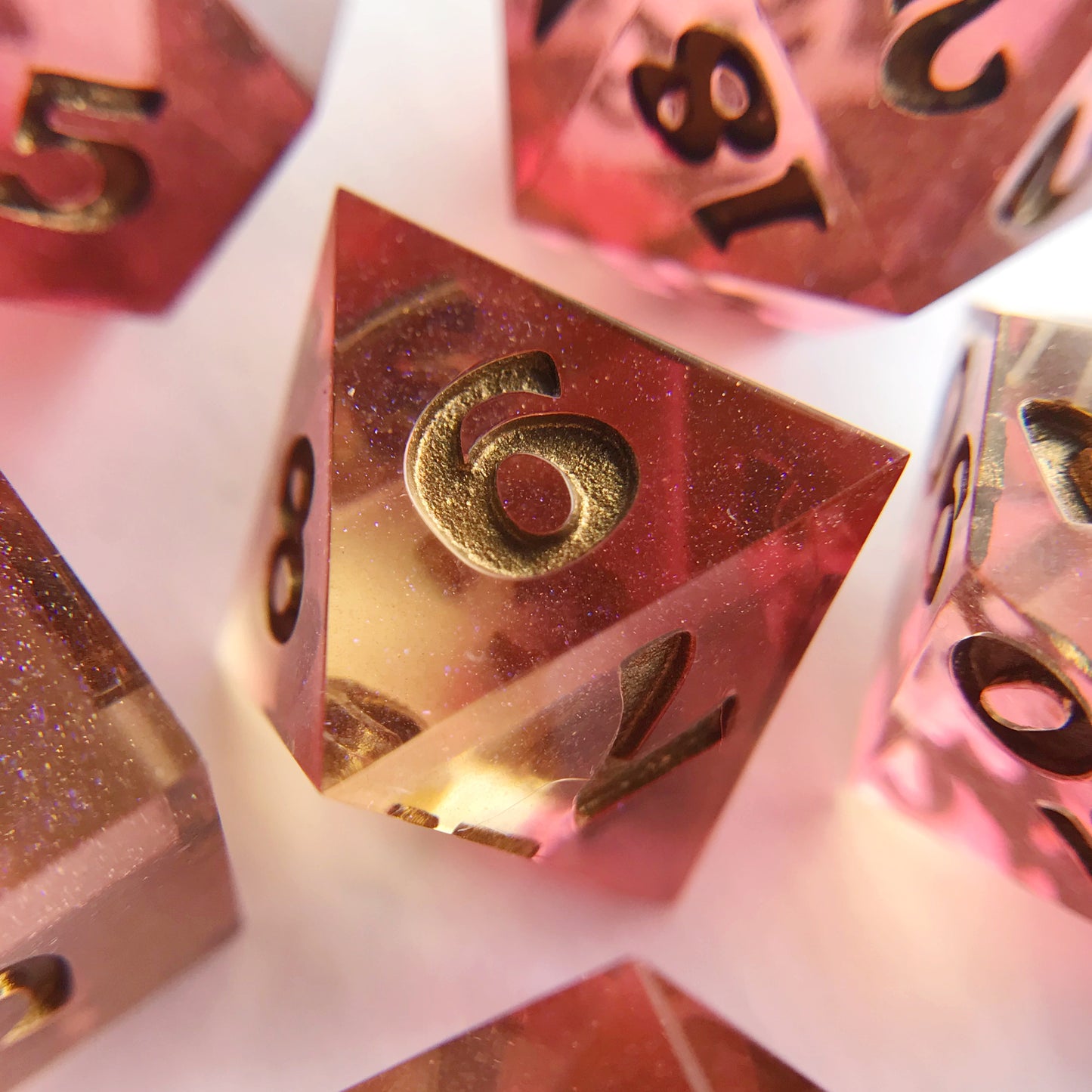Horus (Pink) – 7-piece Polyhedral Dice Set