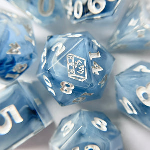 Blue Agate – 7-piece Polyhedral Dice Set