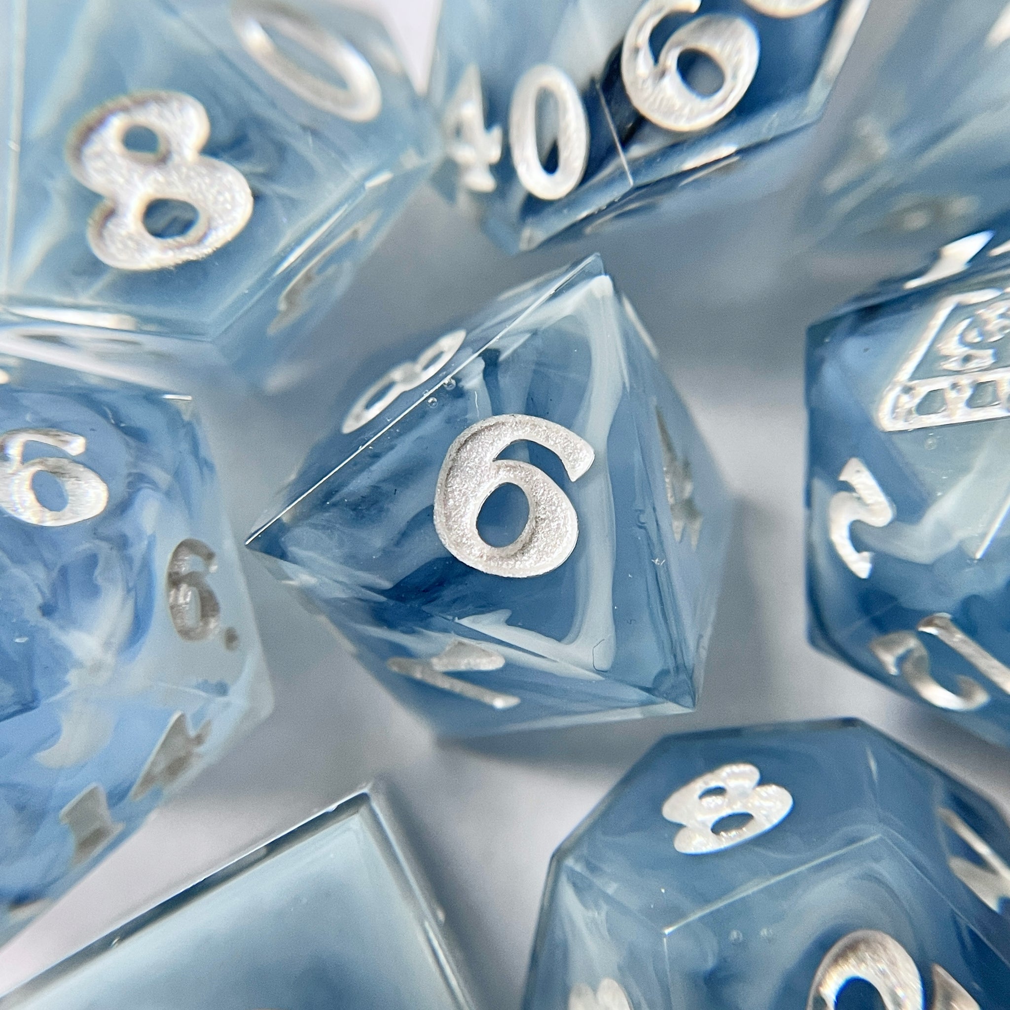 Blue Agate – 7-piece Polyhedral Dice Set