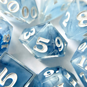 Blue Agate – 7-piece Polyhedral Dice Set