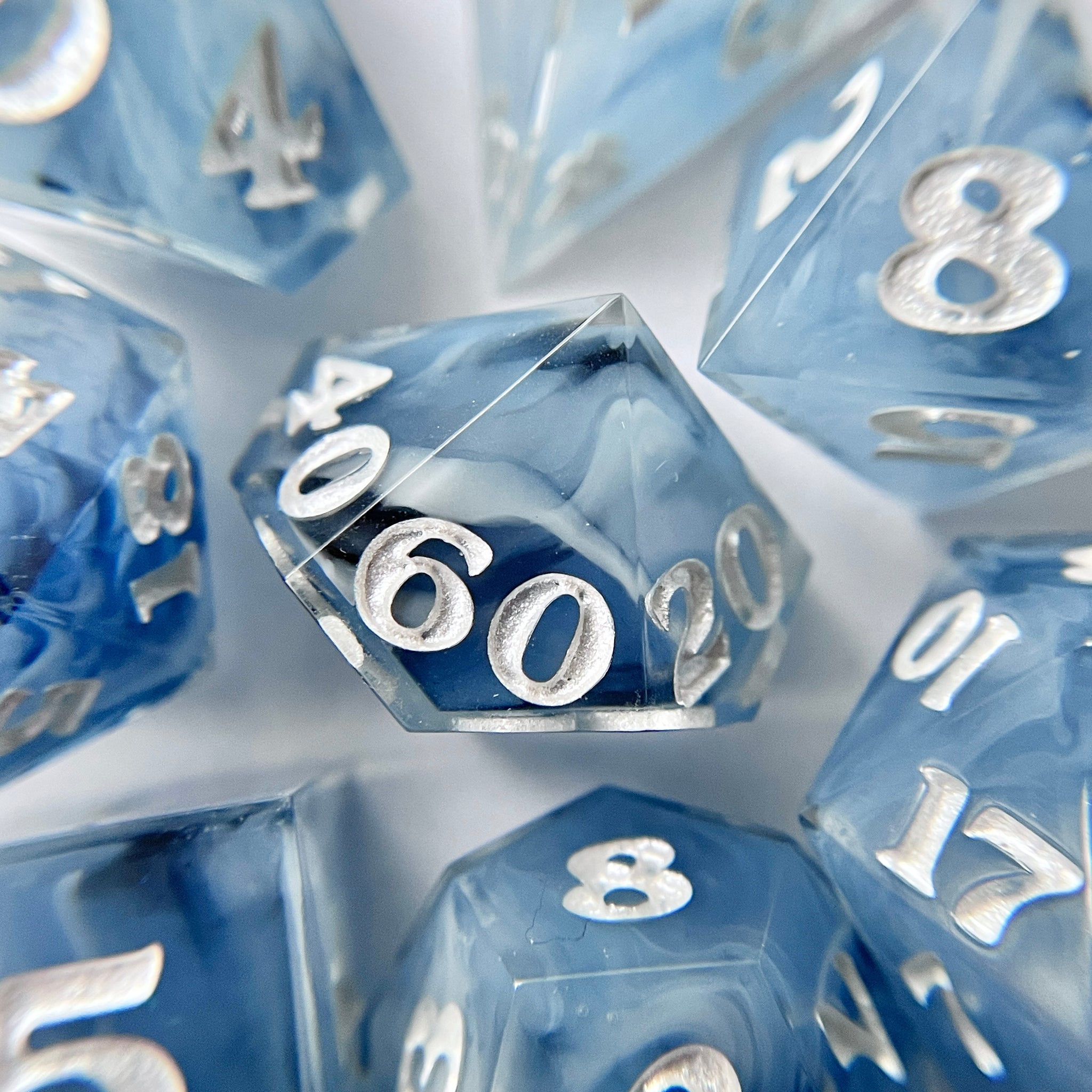 Blue Agate – 7-piece Polyhedral Dice Set