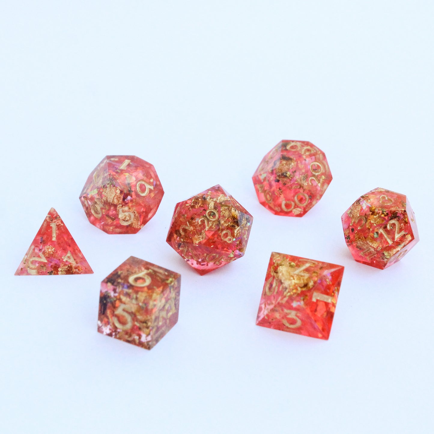 Sight of Savras in Pink - 7-piece Polyhedral Dice Set