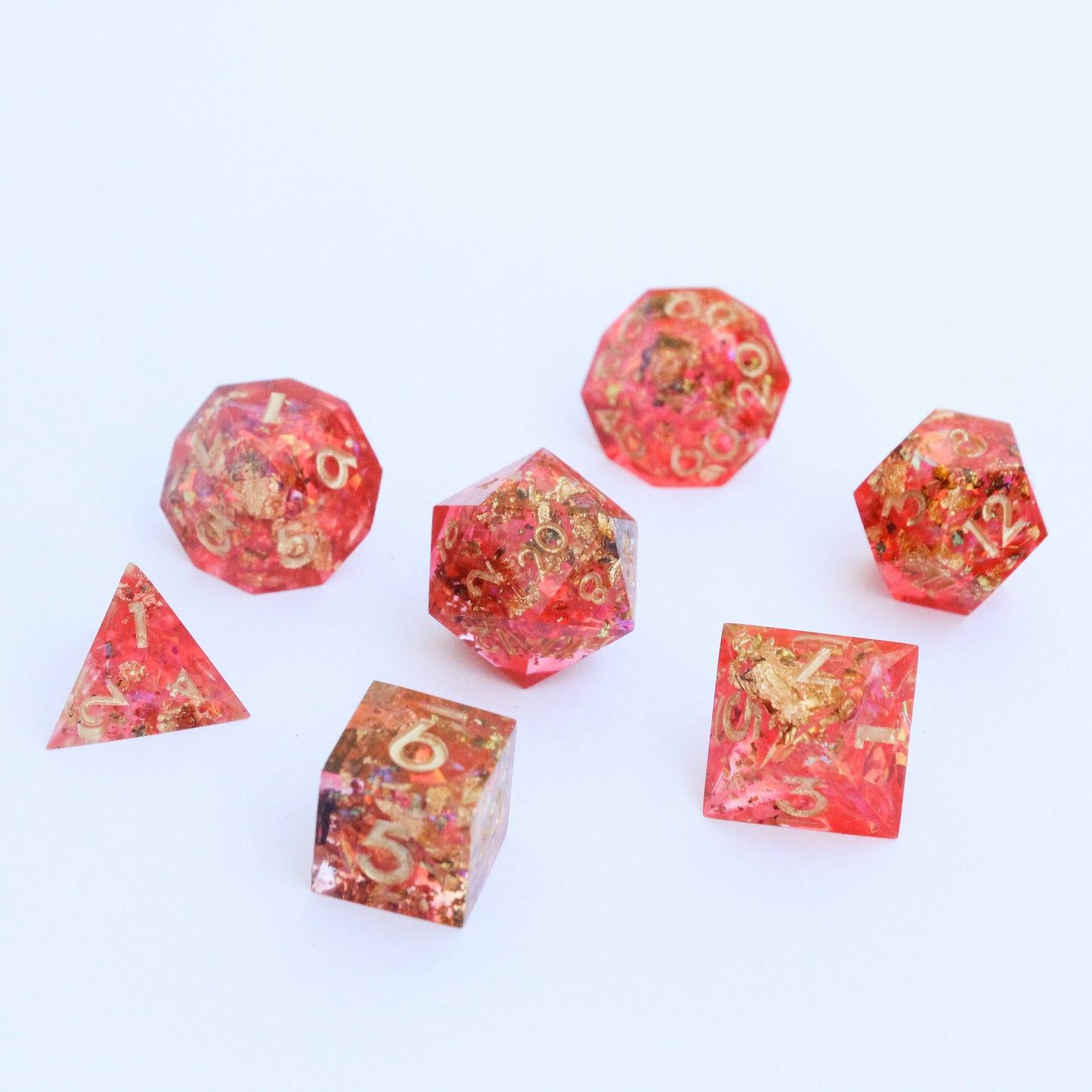 Sight of Savras in Pink - 7-piece Polyhedral Dice Set