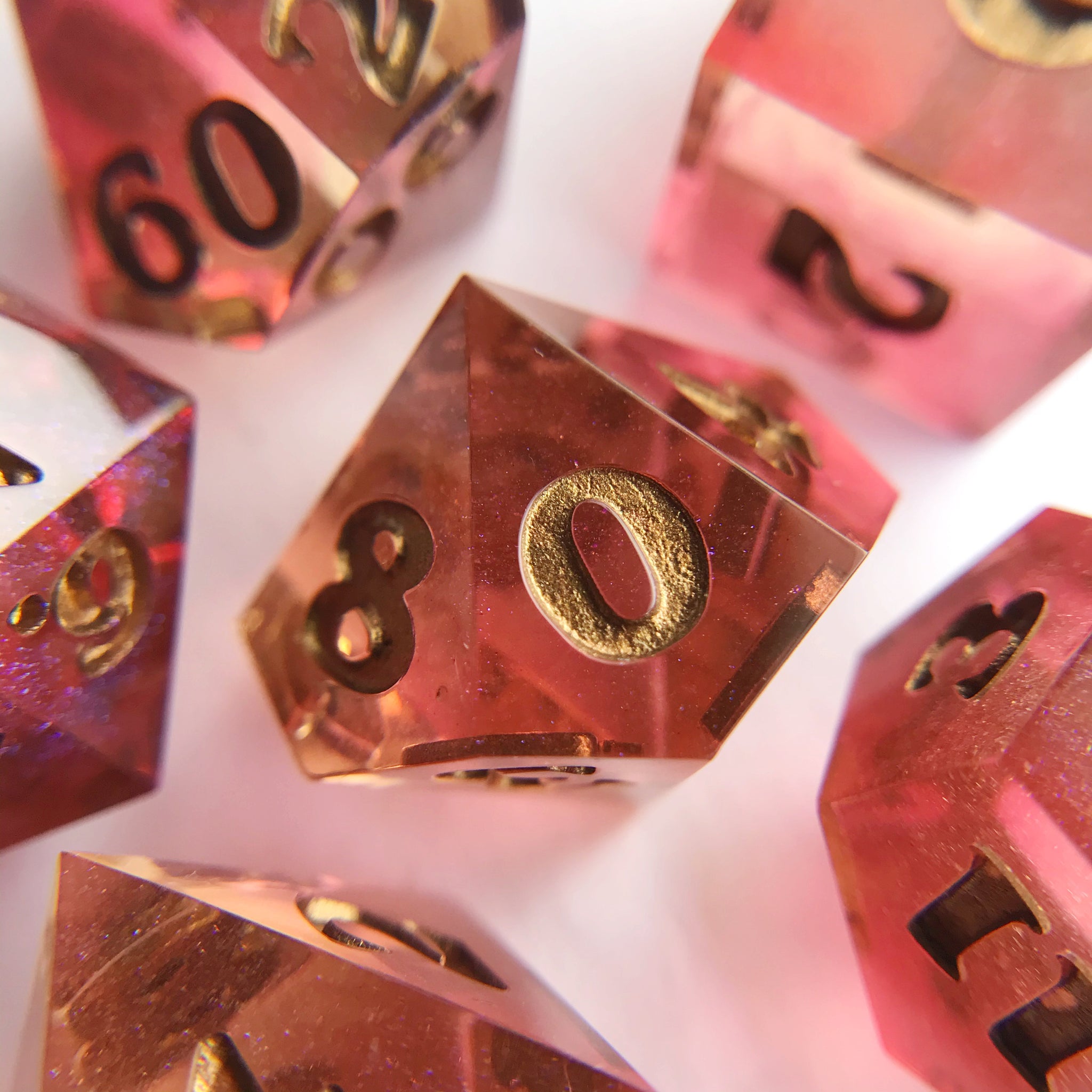 Horus (Pink) – 7-piece Polyhedral Dice Set