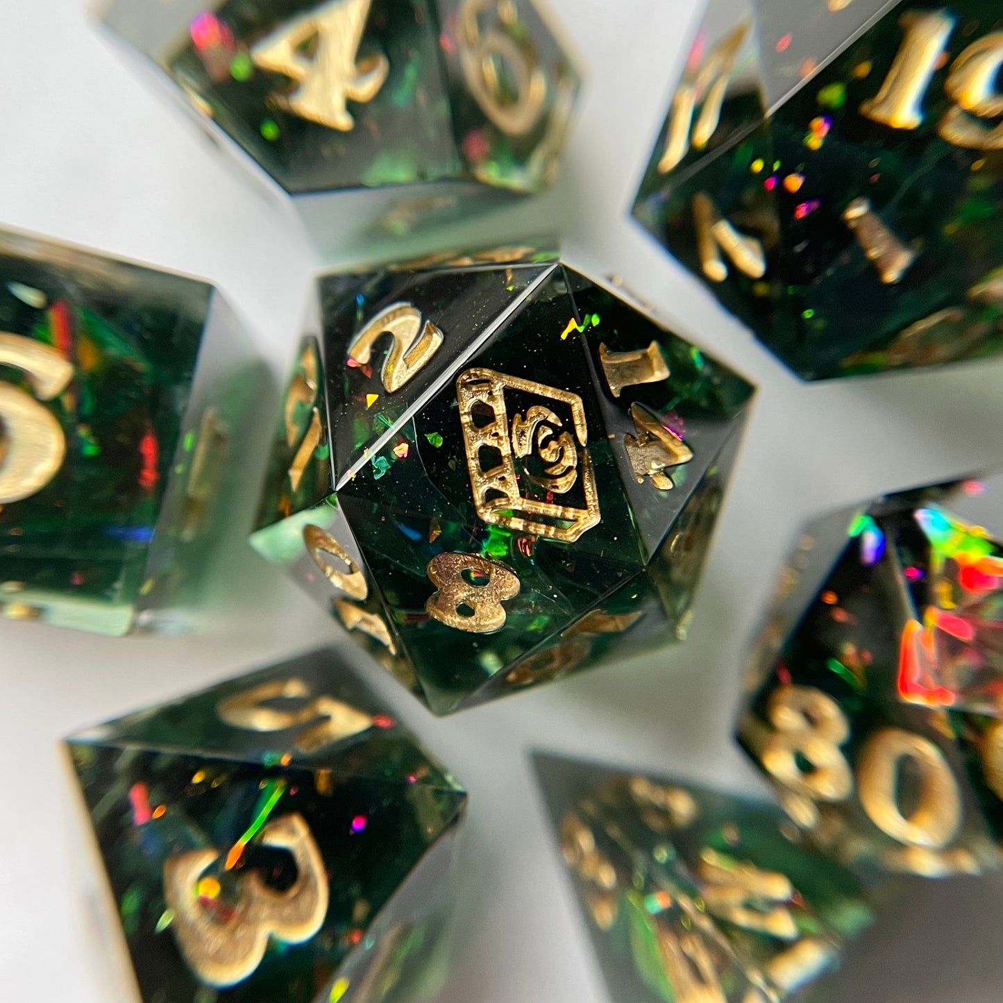 Mossgrove – 7-piece Polyhedral Dice Set