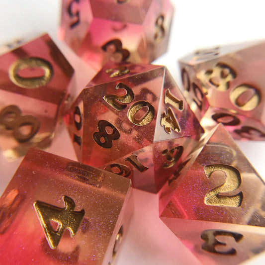 Horus (Pink) – 7-piece Polyhedral Dice Set