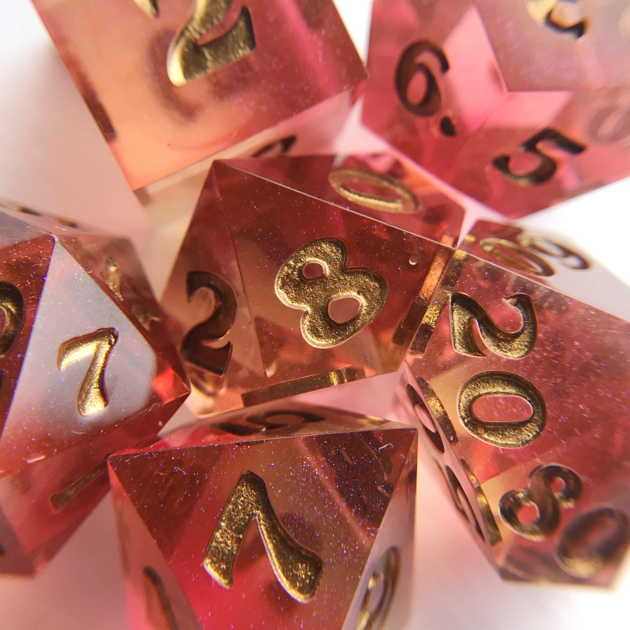 Horus (Pink) – 7-piece Polyhedral Dice Set