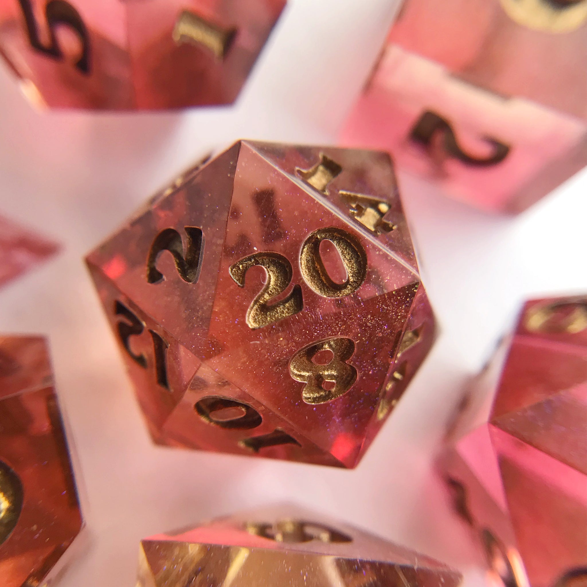 Horus (Pink) – 7-piece Polyhedral Dice Set