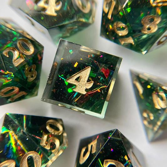 Mossgrove – 7-piece Polyhedral Dice Set